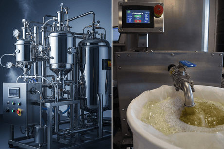 Solventless vs CO2 extraction comparison CBD methods visual