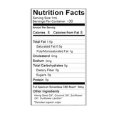 vetsgrade relief plus tincture nutrition facts label showing serving size, calories, fat content, and solventless cbd rosin ingredients